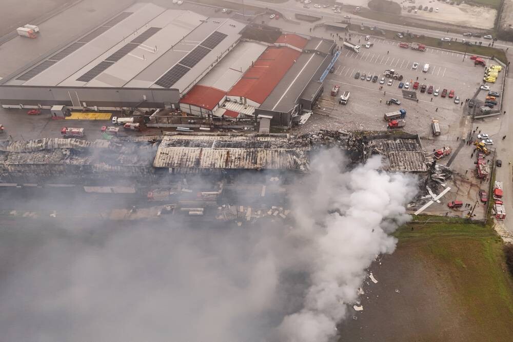 Fire at Biscuit Factory in Greece